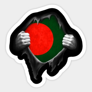 Bangladesh Flag Bangladeshi Roots DNA Pride Gift Sticker